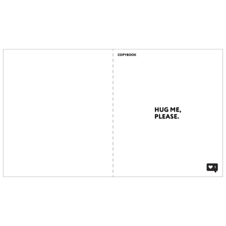 Notebook of 48 sheets in Calligrata Black and White cage, cover coated paper, block No. 2, whiteness 75% (gray sheets), mix-4