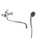 Accoona A7177 bath mixer, two -wound, with shower set, brass, chrome