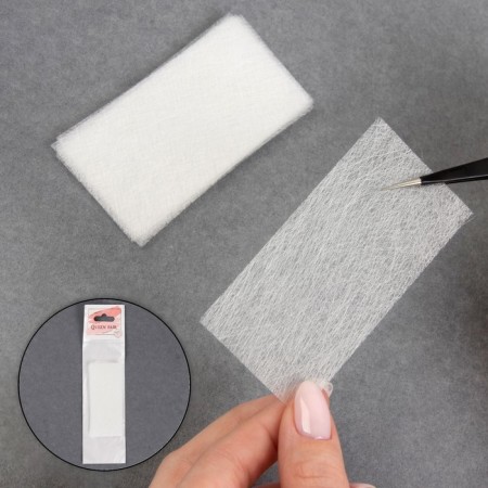 Fiberglass for nail extension, 8 × 4 cm, 10 sheets, white color