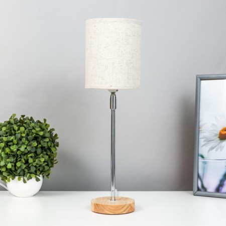 Table lamp 16012/1 E14 40W wood-chrom 12.5x12.5x42 cm-1