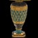 Lamp collection "Diana", black-green, ceramics 17x17xh: 36 cm