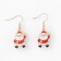 New Year! Earrings "New Year" cheerful snowman, colored in gold