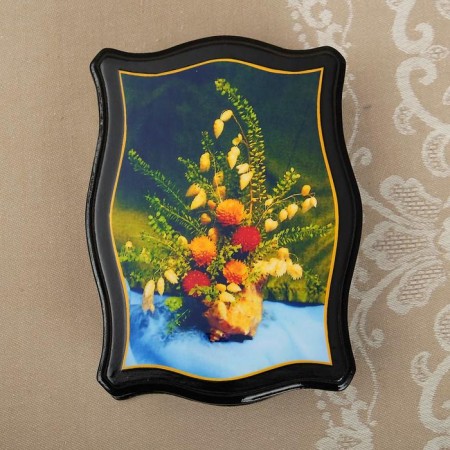 Casket "Flowers", 12 × 16 cm, lacquer miniature mix-5