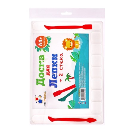 Calligrata, A4, +2 stack, departments for plasticine, 2.2 mm, plastic, with a side, mix-19