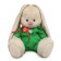 Soft toy "Bunny Mi", in a green overalls, 18 cm