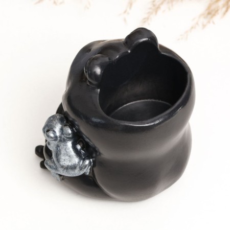 Figure Kashpo "Frogs" Black-Serebro, 9cm-4
