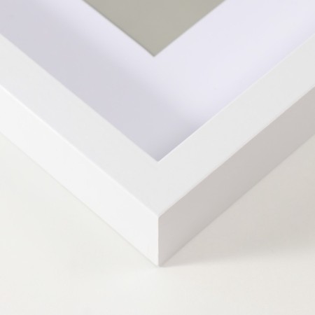 MDF photo frame "Valerie" 40x50 cm with a paspartm 30x40 cm, white (plastic screen)-2