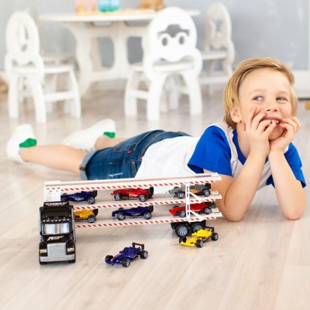 Auto -VOCIS CAIS GIVITO "Racing Track", with cars, three -level, black color, 64 cm-7