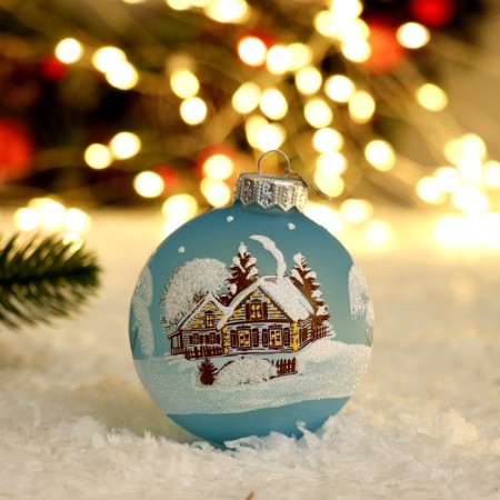 Ball "winter 2" 8.5 cm, mix-13