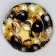 Disposable paper plate "Black Gold", balls ", (18 cm), set 6 pcs