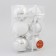 Set of balls plastic D-8 cm, 6 pcs "snowy forest" silver