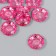 Buttons plastic for creativity 2 punctures "Kant Rhin" set 12 pcs pink d = 1.7 cm