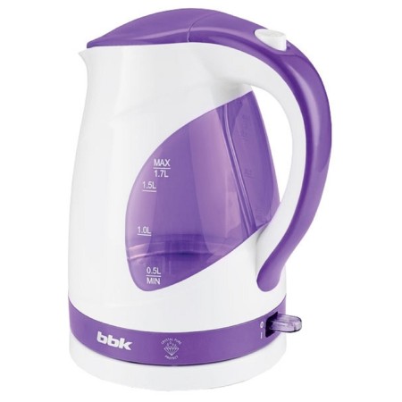Electric kettle BBK EK1700P, plastic, 1.7 l, 2200 watts, white-violet