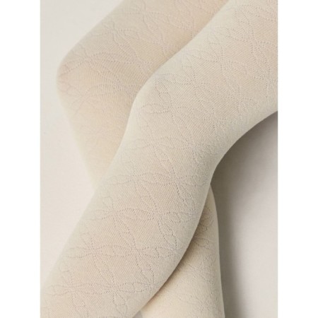 Pantyhose Baby thin cotton conte kids, height 116-122 cm, beige color