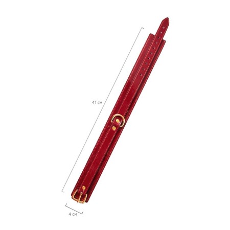 Collar Toyfa Theatre, PU Skin, 41 cm, red color-6