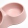 Double bowl "Moore-huma" 22.5 cm x 13 cm x 6 cm, 0.2 l, pink