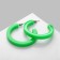 Acryl Earrings "Ring", green color, d = 4.5 cm