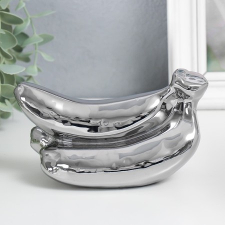 Souvenir Ceramics "Bueau of bananas" silver 9x17x7.5 cm-4