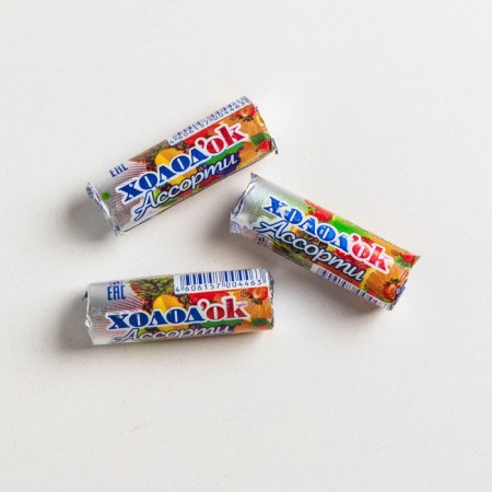Candy "Khiloka" tablet with taste "Assorted" in a stick, 15 g-1