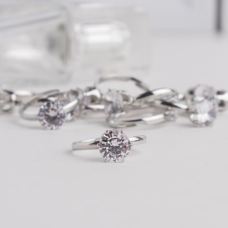 Rings children's set 36 pcs. "Chosulka" diamond, like a mother, the color is white in silver