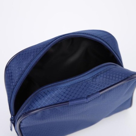 Lightning cosmetic bag, external pocket, blue color-2