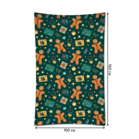 Decorative panel with photo printing "Christmas mood", vertical, size 100x150 cm-1