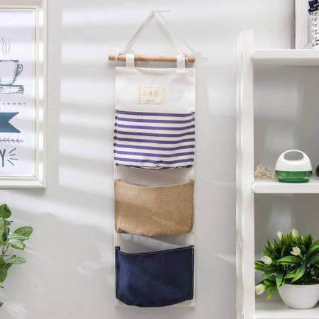 Suspendor Organizer with pockets, 3 departments, 20 × 60 cm, color mix