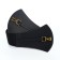 Women's belt, width 12 cm, black color