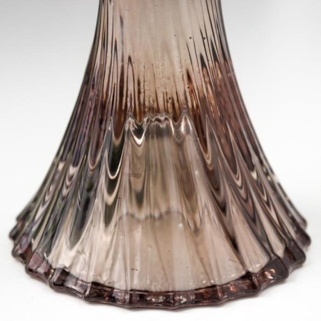 Glass of Glass for 1 candle "Vitk" gray transparent 13.5x7x7 cm-2