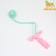 Cable toy with toothpick and ball "whip", up to 55 cm, up to 160 g, pink/mint
