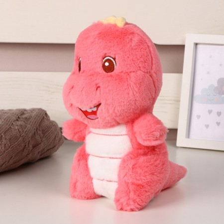 Soft toy "dinosaurus", 25 cm, pink color-1
