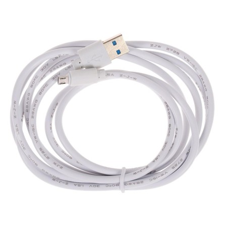 Luazon cable, microUSB - USB, 1 A, 2 m, white-1