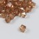 Plastic beads "Crystal polyhedron. Pale brown" transparent set of 20 g 1x1x1 cm