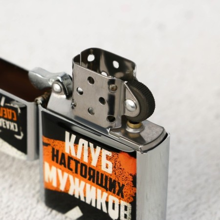 Lighter gasoline "Club of real men", 5.5 x 3.5 cm.-2