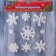 Stick on glass "Snowflakes White" (set 9 pcs) 18.5x18.5 cm