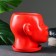 Pot - Organizer "Head" Red, 1.3 l / 16x16x14cm