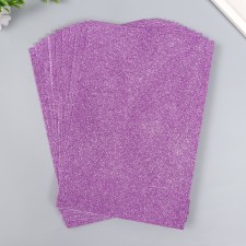 Foamiran glitter 2 mm 20x30 cm, lilac