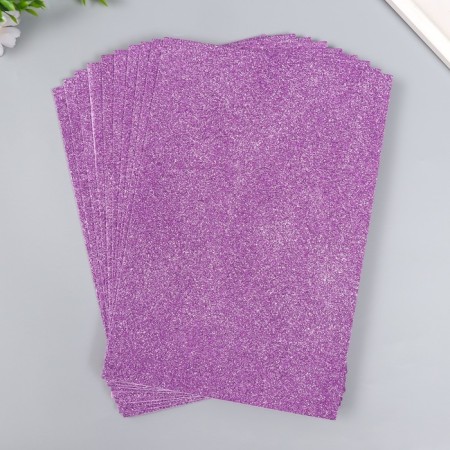 Foamiran glitter 2 mm 20x30 cm, lilac