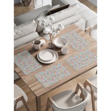 A set of napkins for setting the table “mood - spring”, rectangular, rounded edges, size 30x46 cm, 4 pcs