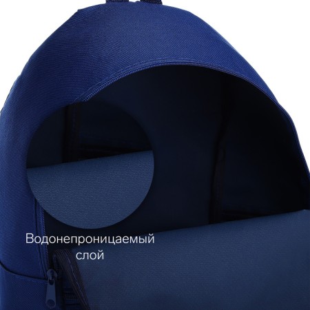 A backpack on the zipper is youth, external pocket, blue color-5