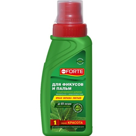 Fertilizer for palm trees and ficuses Bona Forte, bottle, 285 ml
