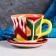 Tea couple Rishtan ceramics "Atlas", 220 ml, multi -colored