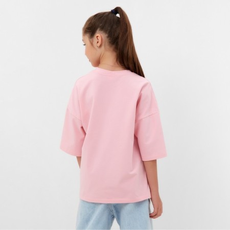 T -shirt Children's Minaku: Basic Line Kids color dusty rose, height 152-3