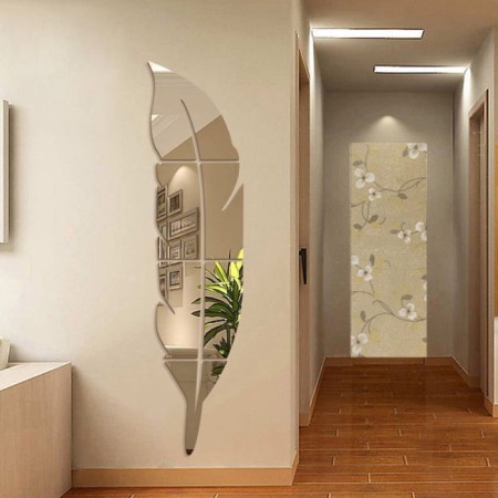 Interior stickers "Peryshko", mirror, decor on the wall, panel 73 x 18 cm, 6 email-6