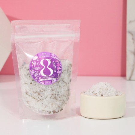 Bath salt with lavender petals "March 8", 150 g, pure happiness