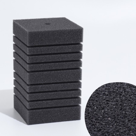 Rectangular sponge for the turbo filter No. 14, 11 x 11 x 20 cm, gray