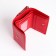 Women's wallet on the button, red color