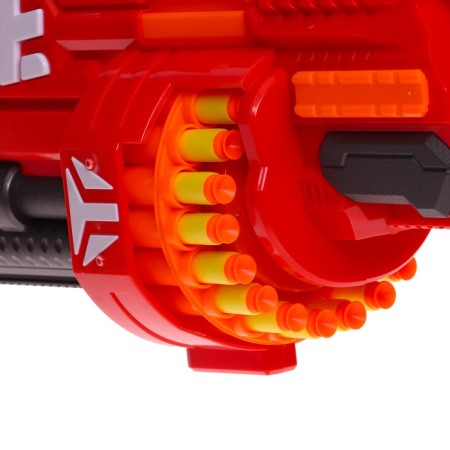 Blaster "Fiery", shoots with soft bullets, works on batteries-9