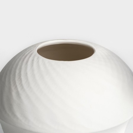Vase for flowers decorative "Julia" color white 22 x 14 x 14 cm-1