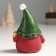 Polystone souvenir "Santa Claus in a cap with poinsettia, with a gift" 8.5x7.5x12 cm